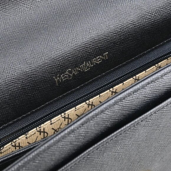 Yves Saint Laurent Black Leather Shoulder Bag 155215 - Picture 11 of 11